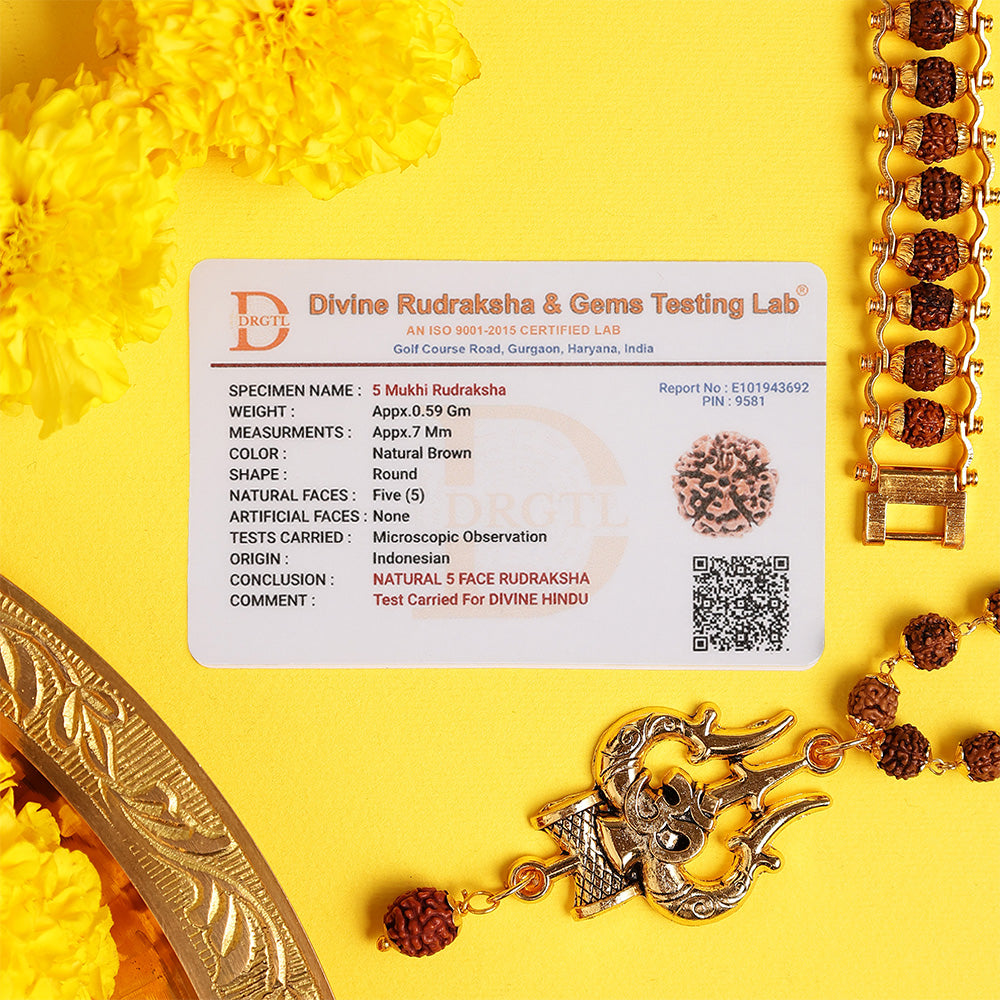 OM Shiva Trishool Necklace & Rudraksha Bracelet Combo