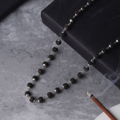 Karungali Malai Silver Cap Necklace with Govt. Certified