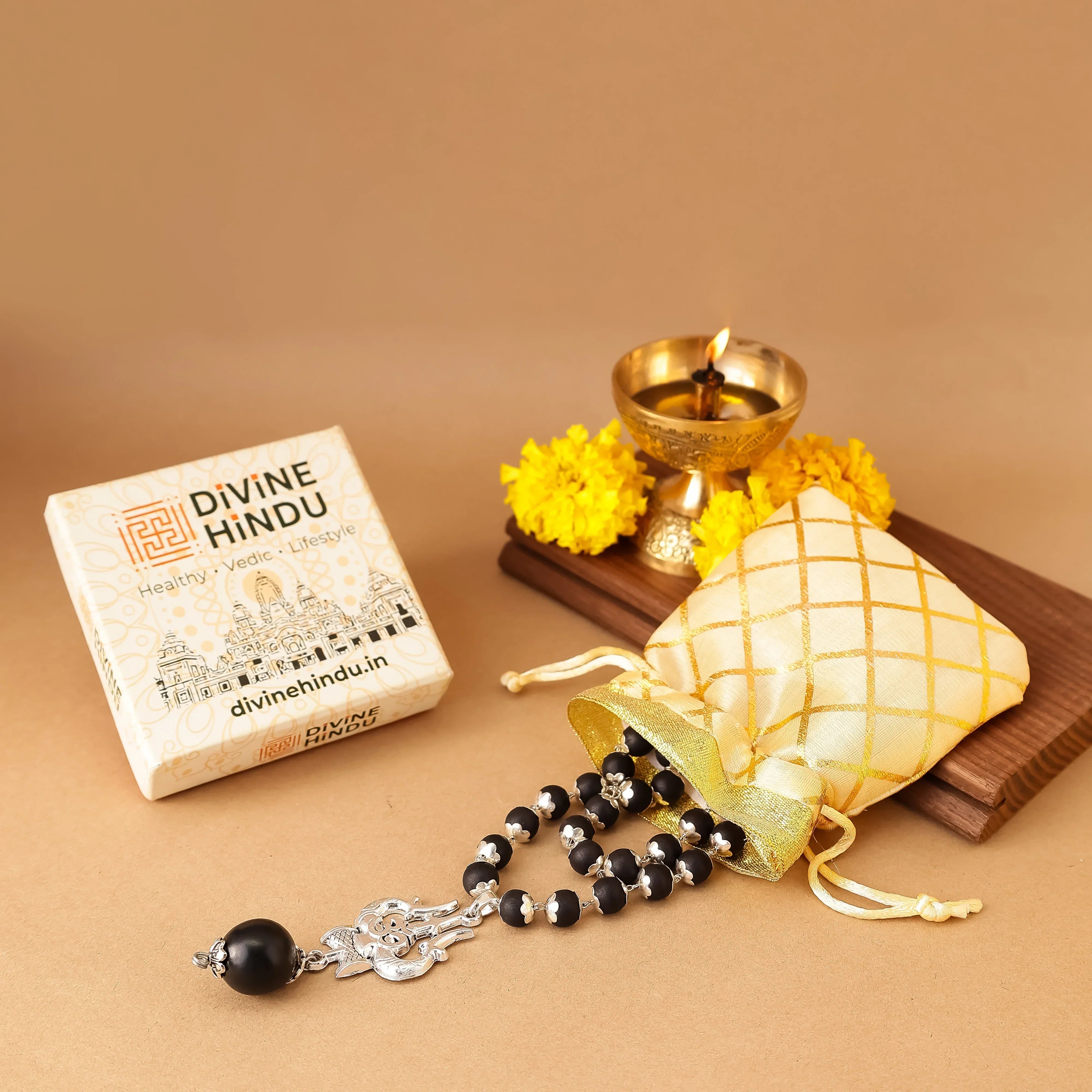 OM Shiva Trishool Karungali Mala