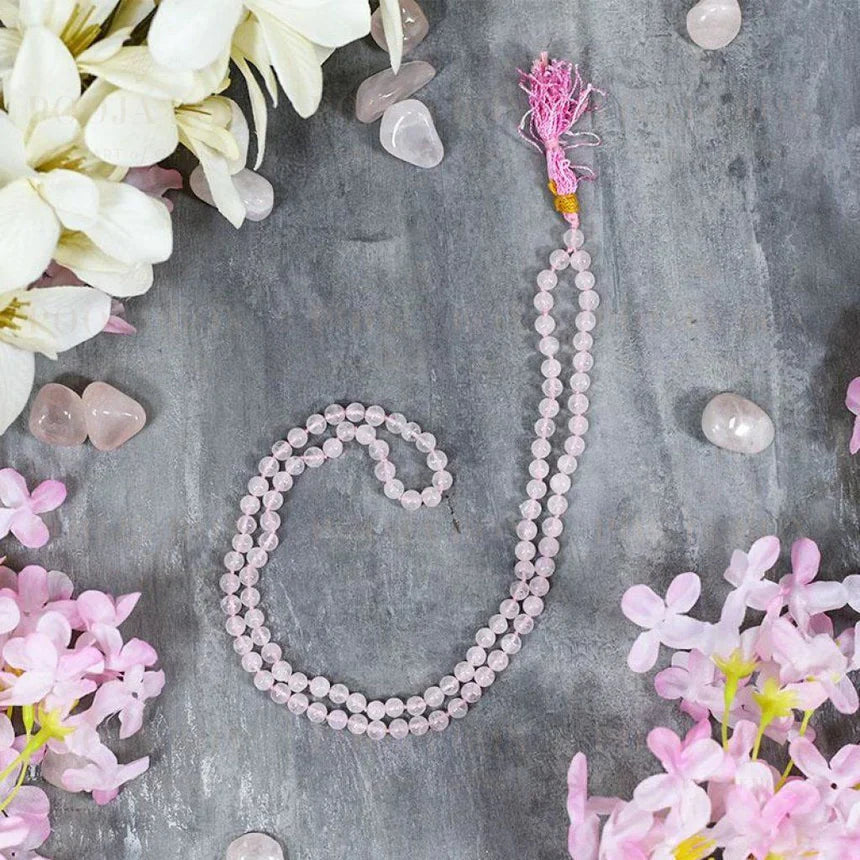 Rose Quartz Necklace & Bracelet Combo – For Love & Healing